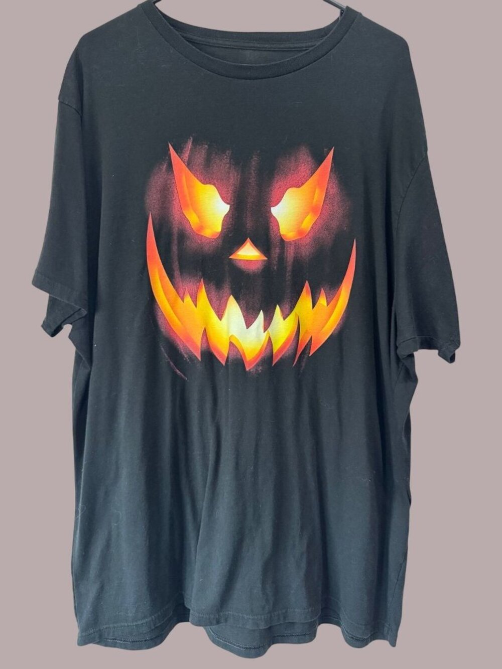 Celebrate Halloween Pumpkin Tee Black Glow-In-The-Dark Graphic 3XL 54-56